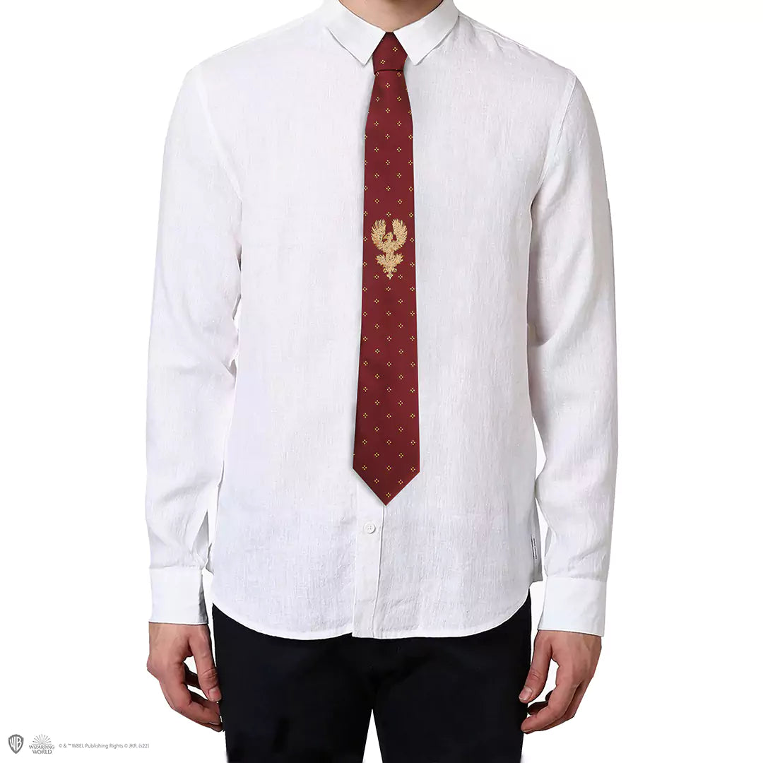 Détails raffinés de la Cravate de Dumbledore pour Thésée - Les Animaux Fantastiques, parfaite pour ajouter une touche d'élégance à vos tenues.