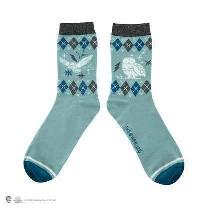 Détails des chaussettes Hedwige - Harry Potter, parfaites pour tous les fans de la saga.