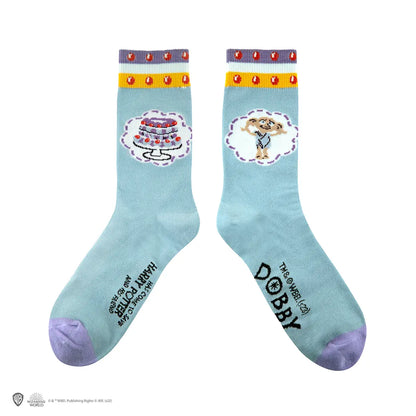 Chaussettes Dobby - Harry Potter : un lot de 3 paires de chaussettes inspirées par le monde magique, parfaites pour célébrer l'elfe emblématique.