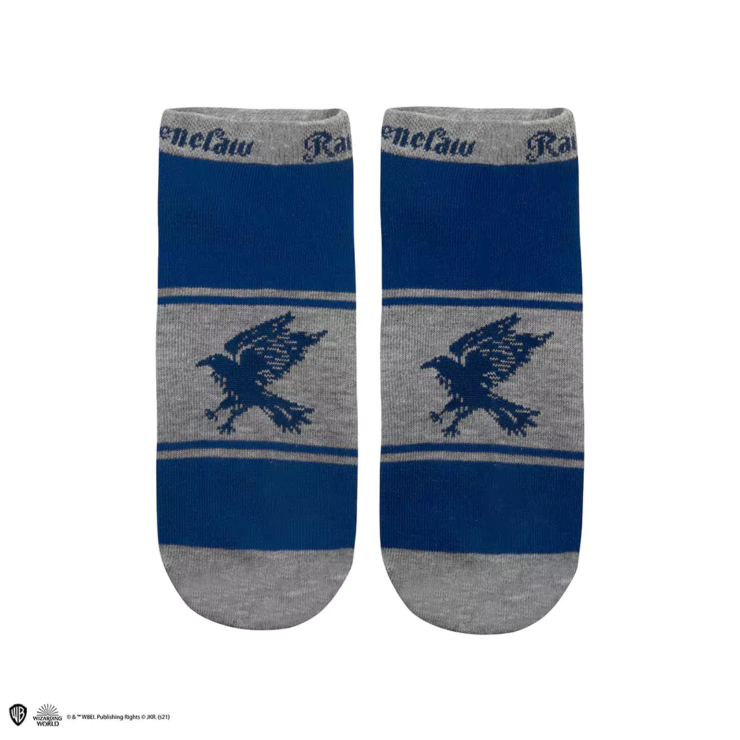 Lot de 3 paires de chaussettes courtes Serdaigle - Harry Potter, idéales pour des soirées cinéma ou pour se détendre à la maison.