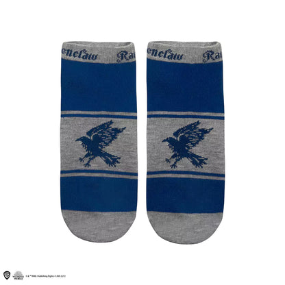 Lot de 3 paires de chaussettes courtes Serdaigle - Harry Potter, idéales pour des soirées cinéma ou pour se détendre à la maison.