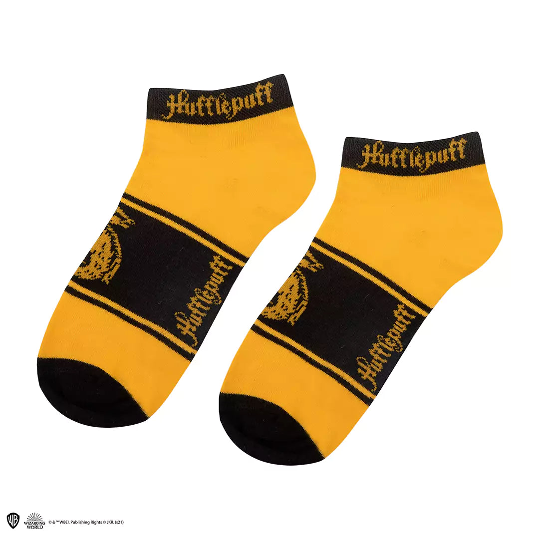 Lot de 3 paires de chaussettes courtes Poufsouffle - Harry Potter : chaussette en polyester et élasthanne pour un confort optimal inspirée par l'univers magique.