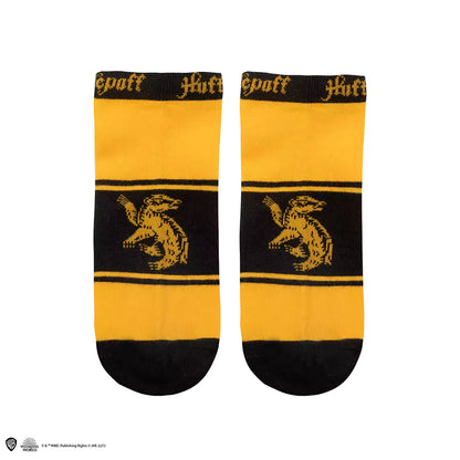 Lot de 3 paires de chaussettes courtes Poufsouffle - Harry Potter : chaussettes idéales pour les cosplay et montrer sa fierté Poufsouffle à chaque pas.