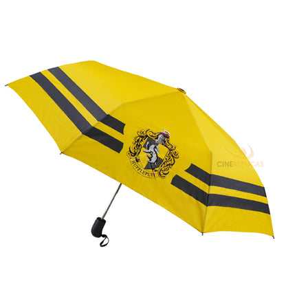 Parapluie Poufsouffle Harry Potter élégant et imperméable, idéal pour rester au sec avec style.