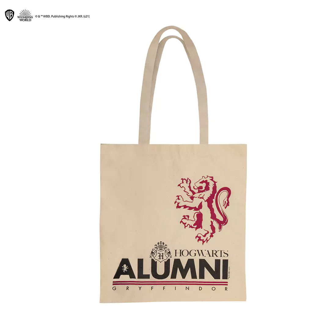 Tote Bag Alumni Gryffondor Harry Potter avec logo emblématique, parfait pour les fans de la saga.