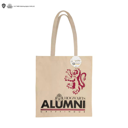 Tote Bag Alumni Gryffondor - Harry Potter, sac en toile de haute qualité affichant fièrement les couleurs de Gryffondor, parfait pour les fans de la saga.