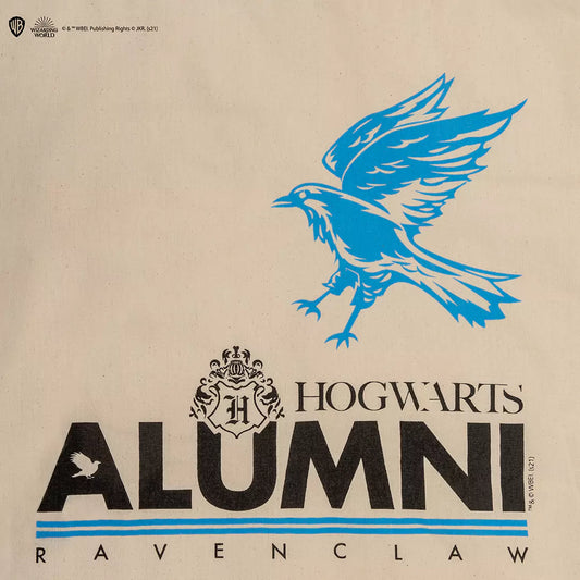 Détails du Tote Bag Alumni Serdaigle - Harry Potter, mettant en avant le logo moderne et le design fonctionnel du sac.