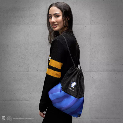 Sac à cordon Serdaigle - Harry Potter, un accessoire magique en polyester et coton, parfait pour exprimer votre fierté de Serdaigle avec style.