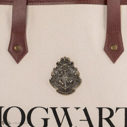 Sac cabas Poudlard en coton - Harry Potter affichant le design emblématique inspiré de l'univers magique.