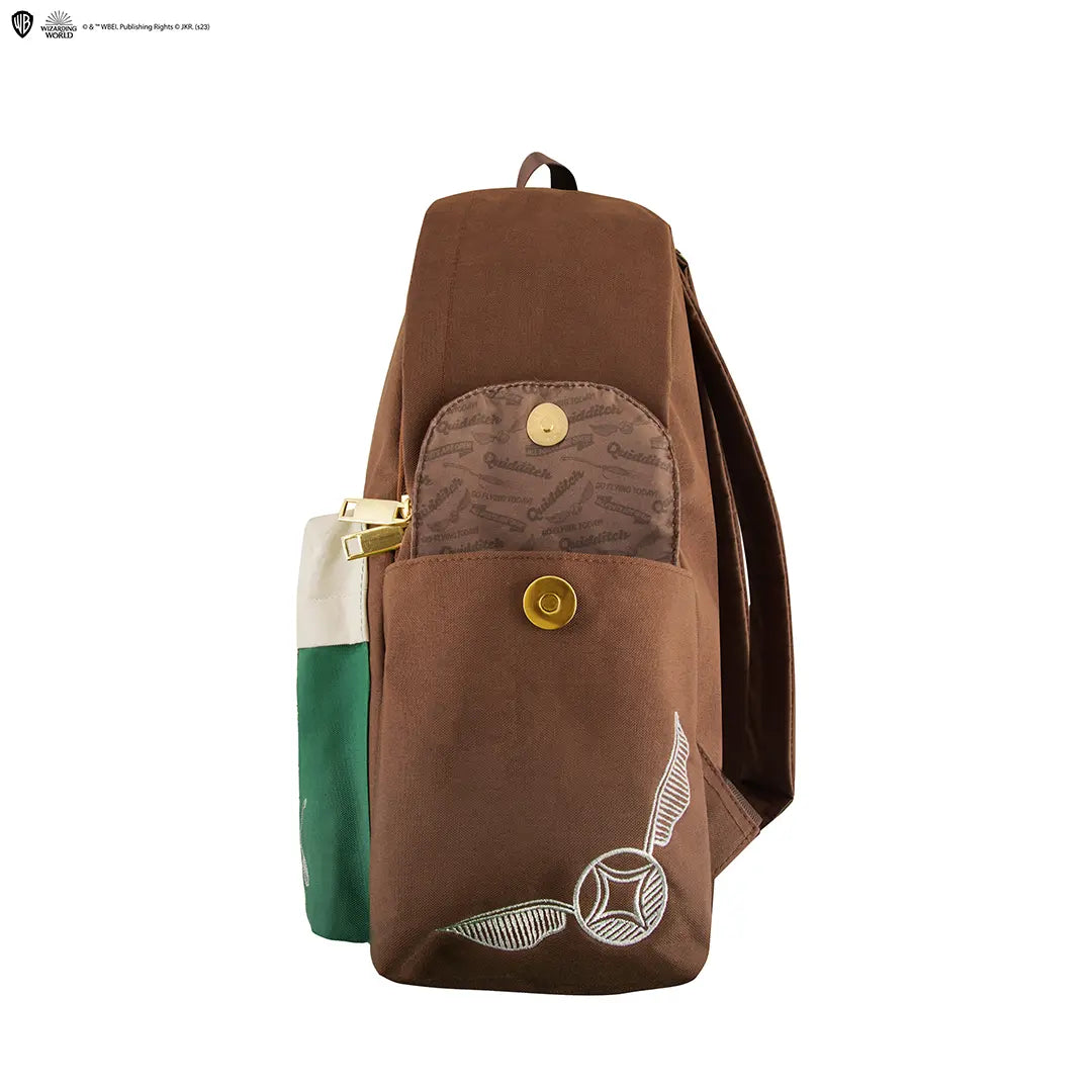 Détails du Sac à dos Quidditch - Harry Potter, fabriqué en polyester durable pour une esthétique et une fonctionnalité idéales.