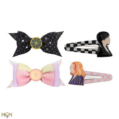 Accessoires pour cheveux Wednesday et Enid - Une barrette stylisée inspirée des personnages emblématiques, ajoutant une touche mystérieuse à vos coiffures.