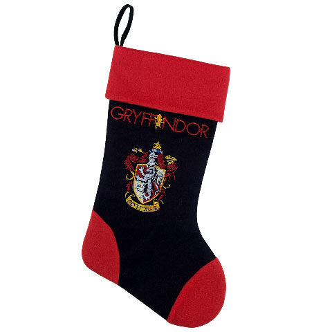Chaussette de Noël géante Gryffondor, une décoration magique pour les fans de Harry Potter, mesurant 40x16 cm avec des couleurs vives et l'emblème emblématique de Gryffondor.