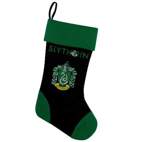 Chaussette de Noël géante Serpentard, accessoire magique pour les fans de Harry Potter, idéale pour accrocher au-dessus de la cheminée et célébrer Noël avec style.