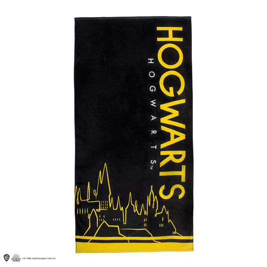 Serviette de plage Poudlard - Harry Potter : une serviette en 100% coton, douce et absorbante, parfaite pour les fans de Harry Potter cet été.