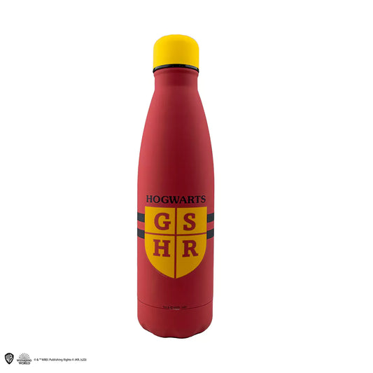 Gros plan sur la bouteille Gryffondor Let’s Go 500ml - Harry Potter en acier inoxydable durable.