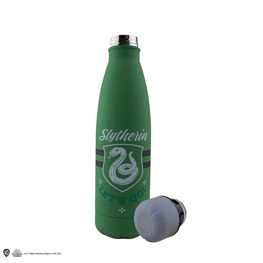 Bouteille Serpentard Let’s go 500ml - Harry Potter, en acier inoxydable, affichant fièrement les couleurs de la maison Serpentard, parfaite pour les fans de la saga.