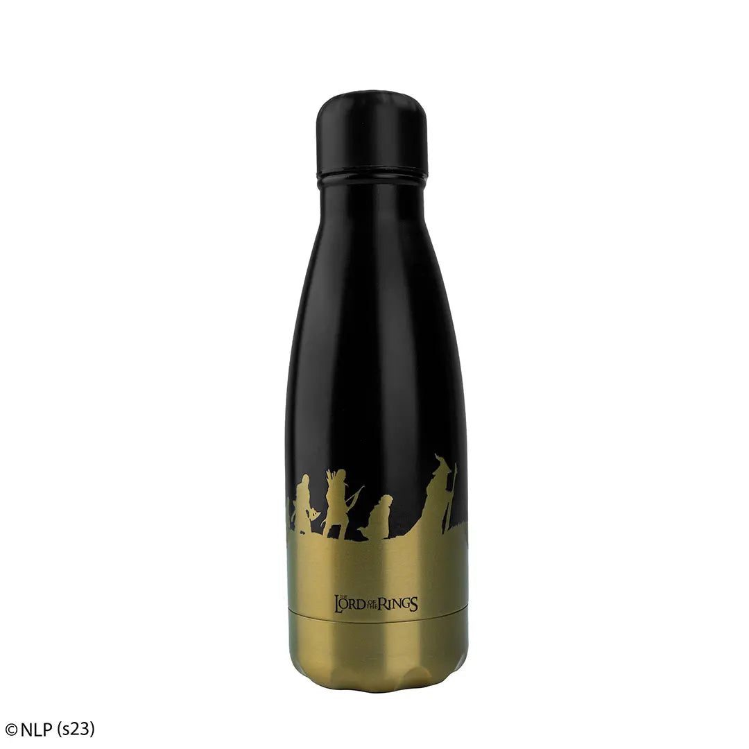 Bouteille 500ml - Communauté de l’Anneau - Le Seigneur des Anneaux, un accessoire unique en acier inoxydable pour les fans de Tolkien, idéal pour les voyages.