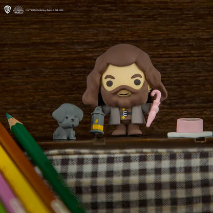 Vue rapprochée de la figurine Gomee - Hagrid - Harry Potter, mettant en avant les détails soignés et la qualité de la gomme.