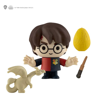 Figurines Gomee - Harry Coupe des trois sorciers - Détails soignés de la figurine Harry Potter en gomme durable, parfaite pour les collections.
