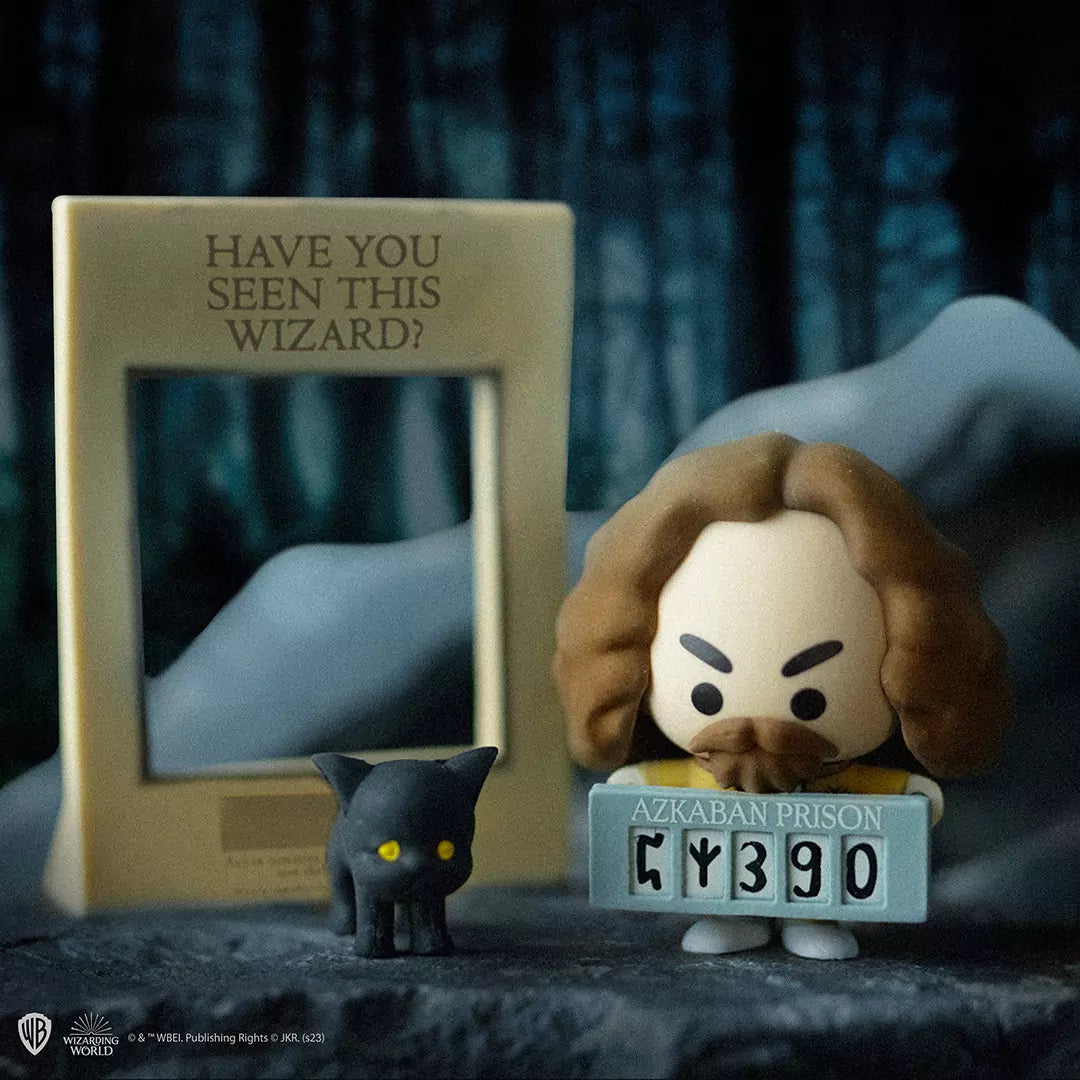 Collection de figurines incluant la Gomee Sirius prisonnier - Harry Potter, idéale pour les cadeaux et l'exposition sur les étagères.