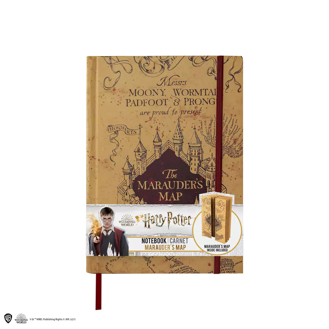 Carnet et petite réplique carte du Maraudeur inclus - Harry Potter, un essentiel pour noter ses pensées tout en explorant le monde magique.