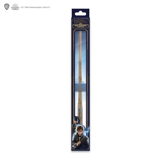 Détail du stylo baguette Norbert Dragonneau, montrant la conception authentique et les dimensions de 34,5 cm, idéal pour les fans de Harry Potter.