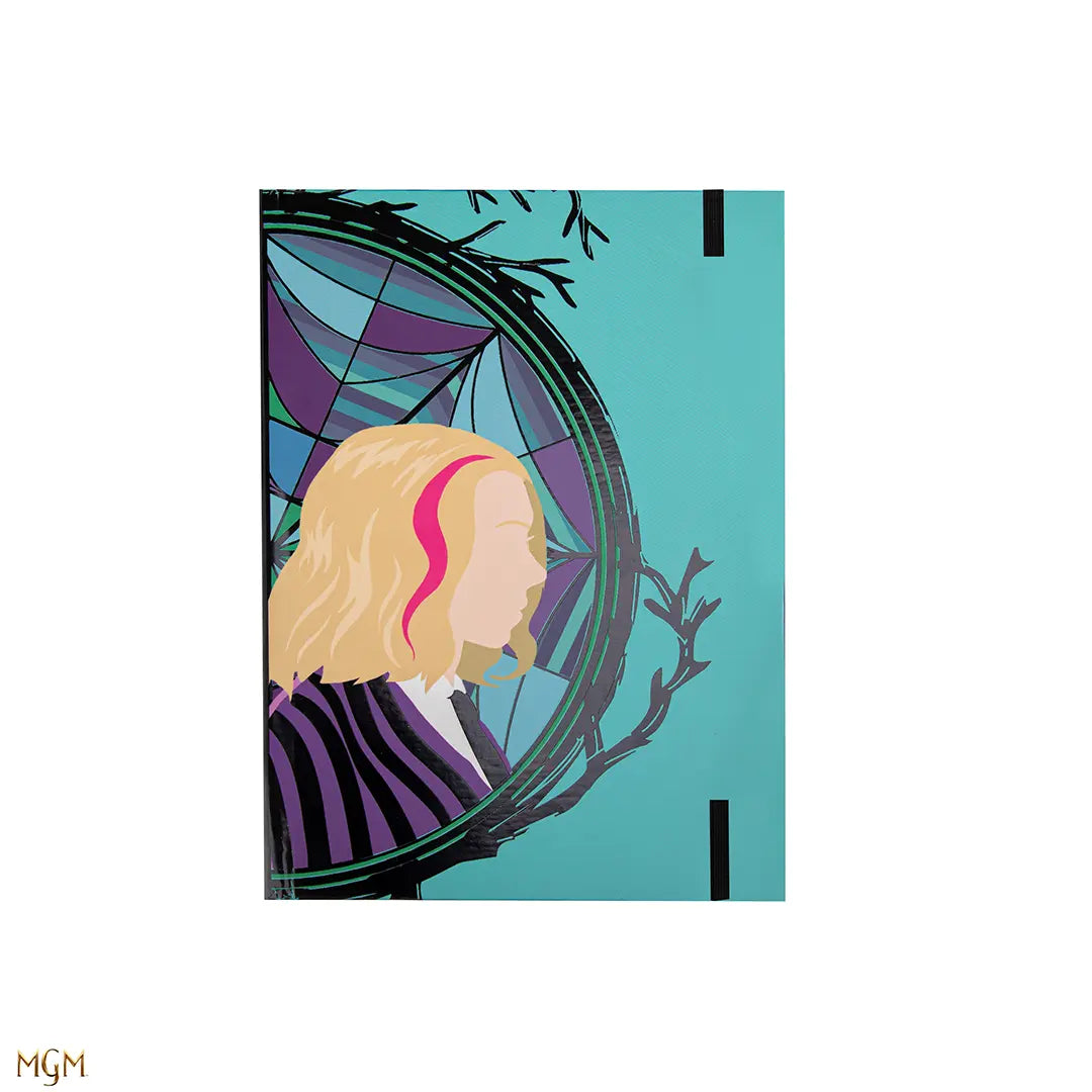 Détails du carnet rigide double entrée Wednesday et Enid - Élégance et fonctionnalité pour tous les passionnés de papeterie.