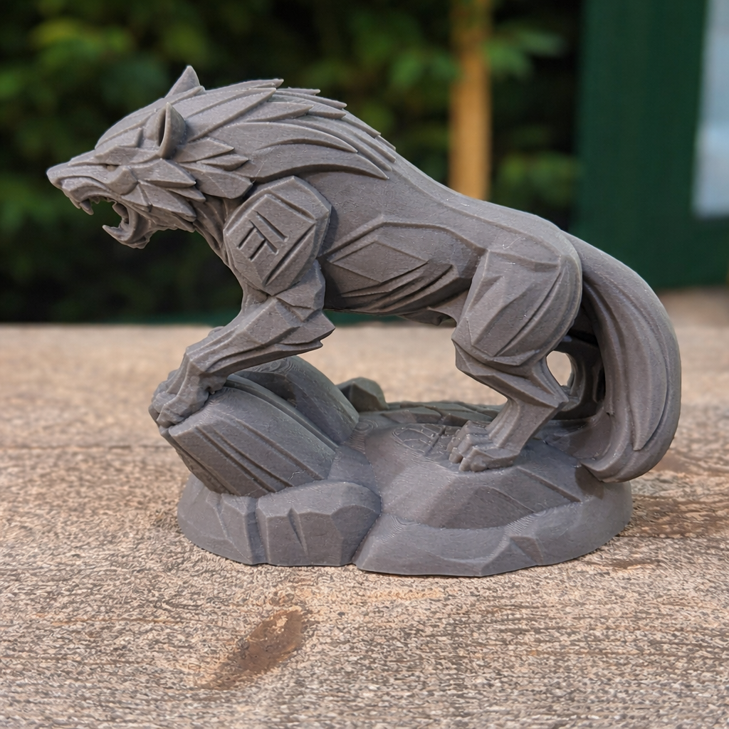 Grande figurine de loup gris - KingCreats