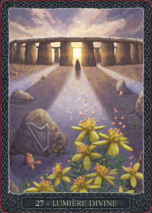 Cartes Oracle Sagesse de la Terre - Coffret, image des cartes en pleine action, renforçant l'idée de pleine conscience et de connexion unique.