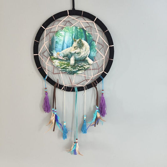 Attrape-rêves Lisa Parker Loup and Fée 33cm