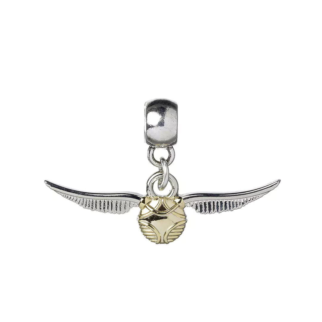 Pendentif Charm Vif d’or en plaqué argent, un bijou magique inspiré par Harry Potter, mesurant 0,8 cm x 3,7 cm.