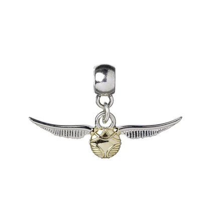 Pendentif Charm Vif d’or en plaqué argent, un bijou magique inspiré par Harry Potter, mesurant 0,8 cm x 3,7 cm.
