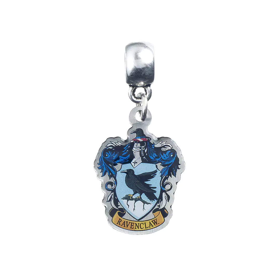 Pendentif Charm Armoirie de Serdaigle en plaqué argent, un bijou captivant pour les fans de Harry Potter, représentant sagesse et créativité.