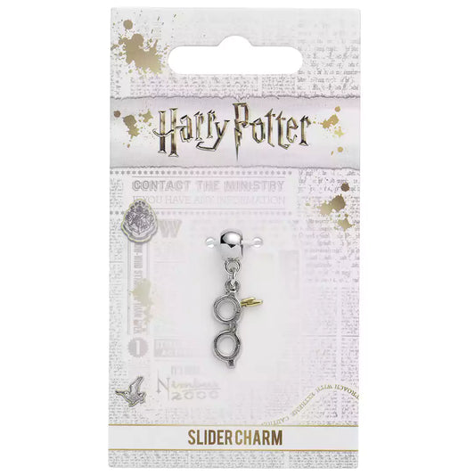 Détail du Pendentif Charm Éclair et Lunettes - Harry Potter, charm élégant parfait pour les fans de la série.