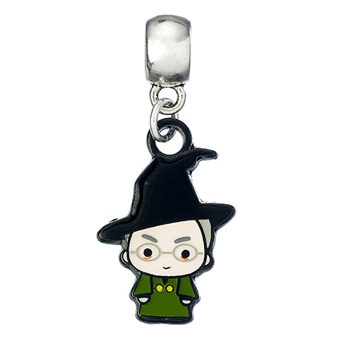 Pendentif Charm Professeur McGonagall en chibi, plaqué argent, avec détails raffinés pour les fans de Harry Potter.