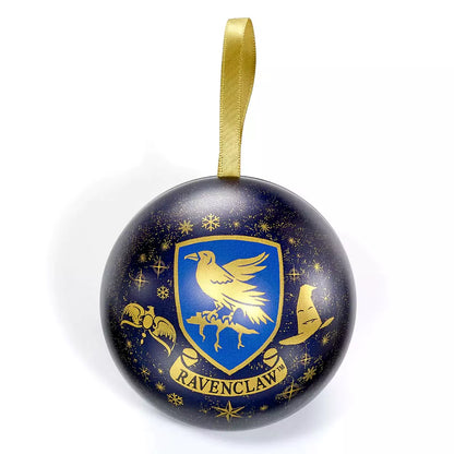 Boule de Noël Serdaigle et Collier - Harry Potter, décorée du blason de Serdaigle, symbole de sagesse et créativité, idéale pour embellir votre sapin de Noël.