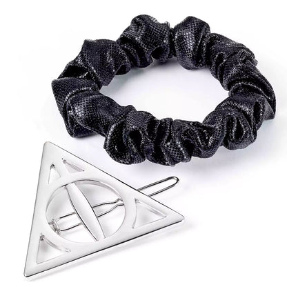 Set d’accessoires pour cheveux Reliques de la Mort - Harry Potter, comprenant un chouchou et une barrette, parfait pour les fans de la saga, ajoutant une touche de magie à vos coiffures.