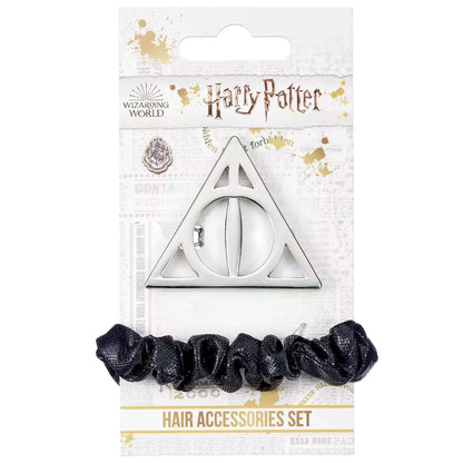 Set d’accessoires pour cheveux Reliques de la Mort - Harry Potter, comprenant un chouchou et une barrette élégante, parfaits pour afficher votre passion pour la saga dans un style magique.