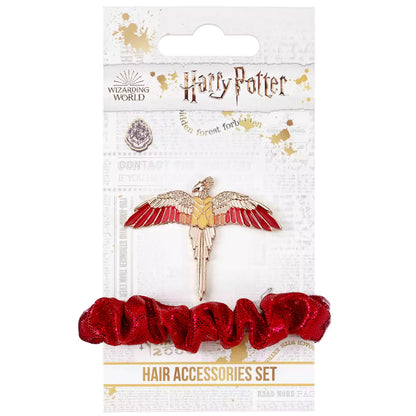 Chouchou et barrette du set d'accessoires Fumseck - Harry Potter, accentuant votre style avec une touche magique inspirée de l'univers sorcier.
