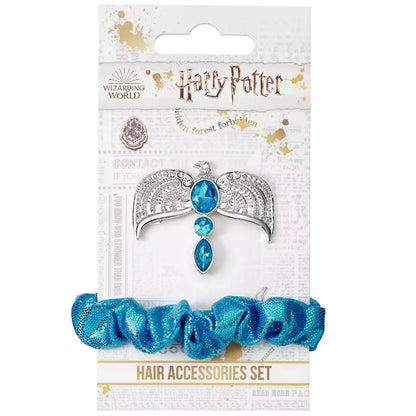 Chouchou et barrette du Set d’accessoires pour cheveux Diadème de Serdaigle - Harry Potter, parfaits pour les fans de la saga souhaitant illuminer leurs coiffures avec élégance.
