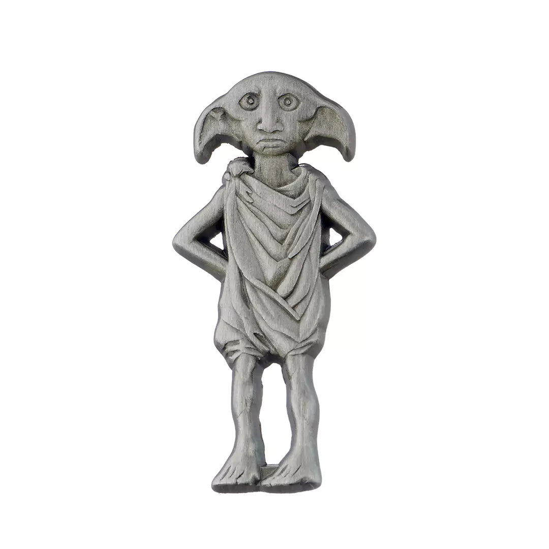 Pin's Dobby l'elfe de maison, un accessoire magique en plaqué argent, symbolisant la loyauté et le courage des fans de Harry Potter.