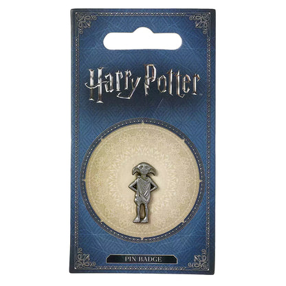 Détail du Pin’s Dobby l’elfe de maison, mettant en avant la finition brillante en plaqué argent.