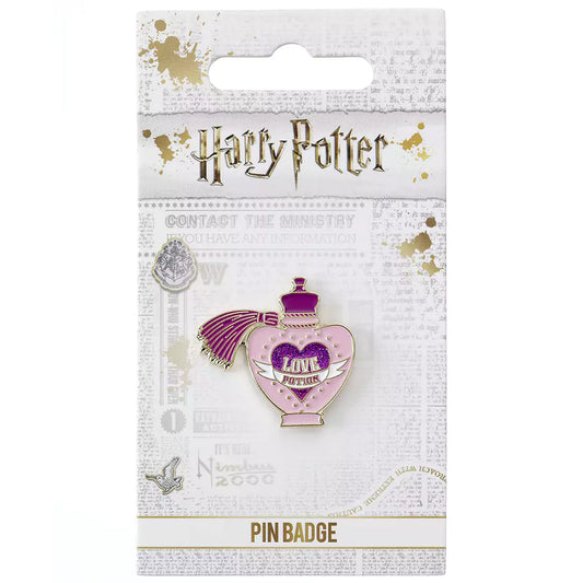 Détails du badge pin philtre d'amour - Harry Potter, design élégant et fantaisiste, idéal pour le cosplay ou tous les jours.