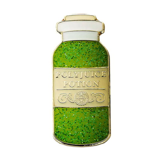 Badge pin Potion Polynectar - Harry Potter, un accessoire magique en plaqué or et émail vibrant, parfait pour les fans de la saga.