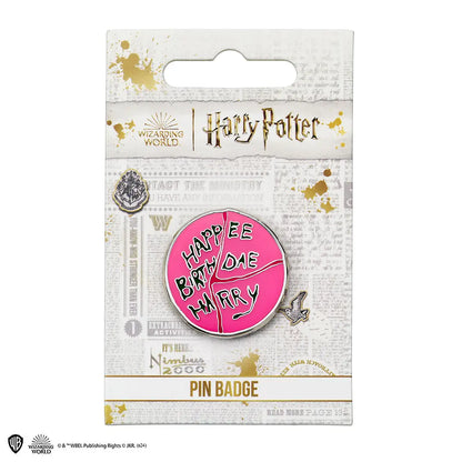 Détails soignés du pin Happee Birthdae - Harry Potter, un accessoire incontournable pour les passionnés.
