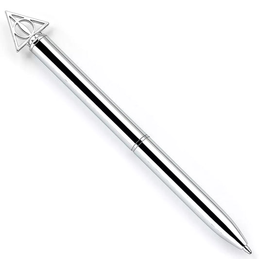 Stylo métal Reliques de la Mort - Harry Potter, un élégant accessoire inspiré par les Reliques de la Mort, parfait pour les fans de la saga et ajoutant une touche magique à chaque écriture.