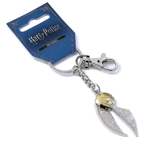 Porte-clés Vif d’or - Harry Potter: un élégant porte-clés de 5 cm en plaqué argent, symbole de la magie et de l'aventure.