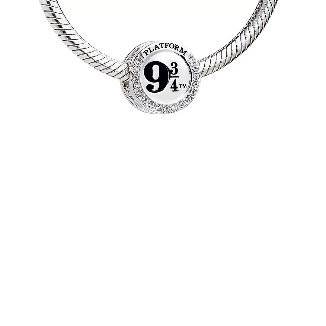 Détails éclatants de la Perle Plateforme 9 3/4 en Argent 925ème avec cristaux - Harry Potter, symbole d'élégance et d'univers sorcier.