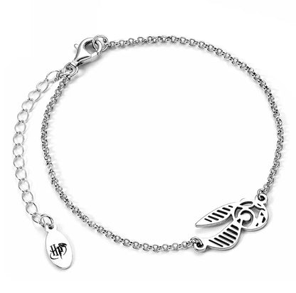 Bracelet Charm Vif d’Or en Argent 925 inspiré par Harry Potter, représentant le célèbre Vif d’Or avec des détails raffinés, parfait pour les fans de la saga.