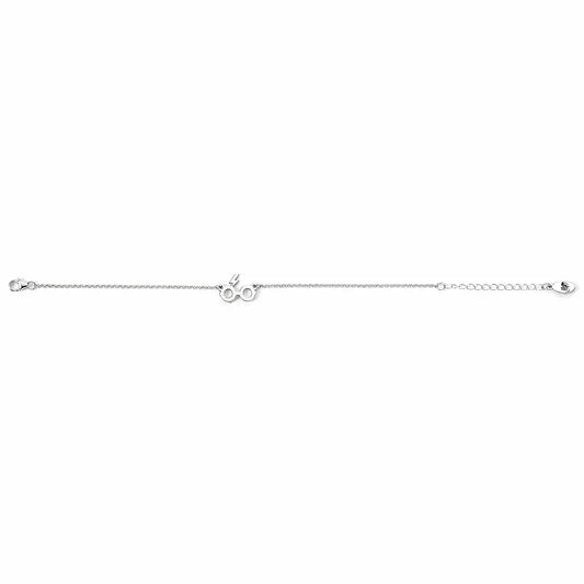 Admirez le Bracelet Charm Lunettes et Éclair - Argent 925 - Harry Potter, un bijou d'élégance inspiré de l'univers féerique de Poudlard.